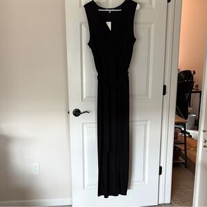 NY Collection Black Sleeveless Jumpsuit
